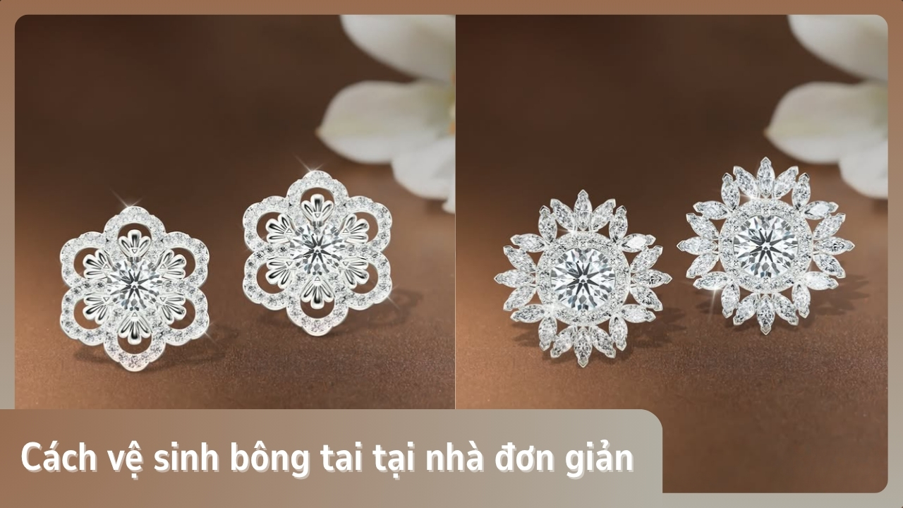 Cách vệ sinh bông tai